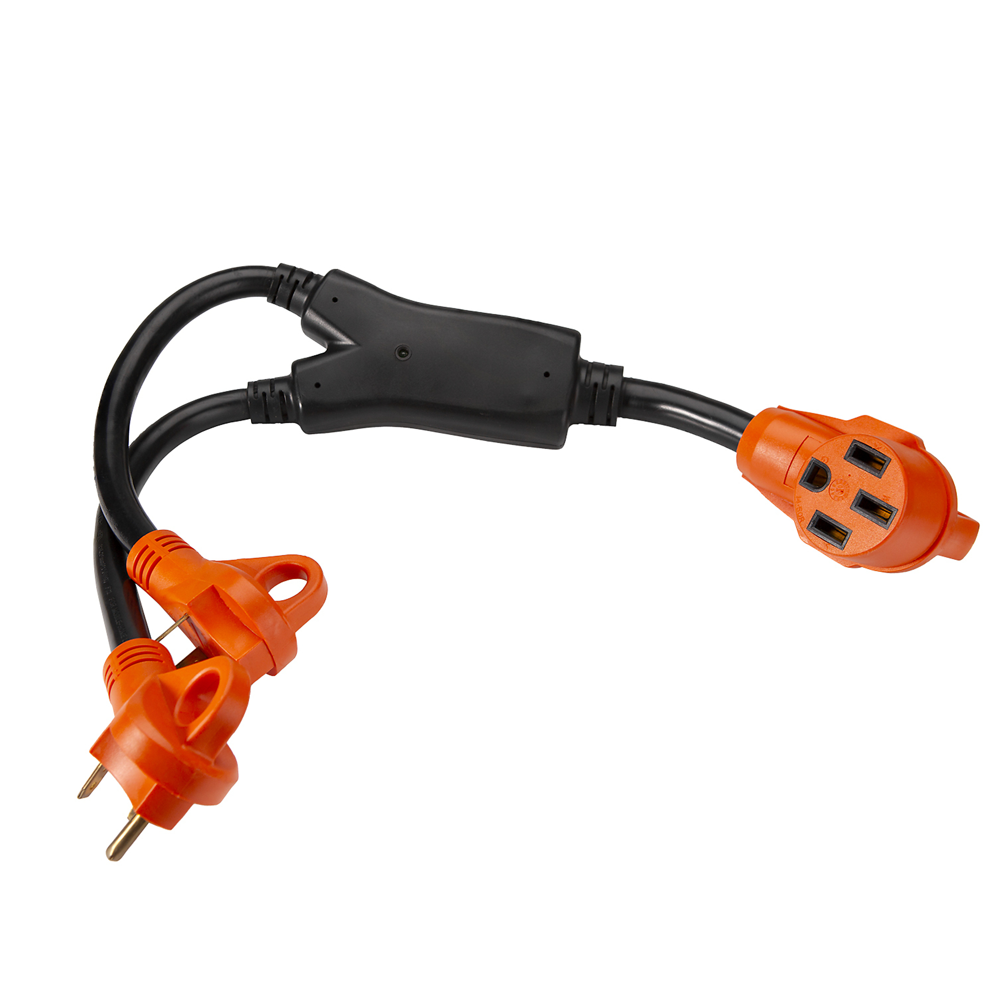 Power Sentry 50 Amp Y-Adapter — 125/250V, (2) TT-30P to 14-50R Female Connector, Model# EX-Y30250L